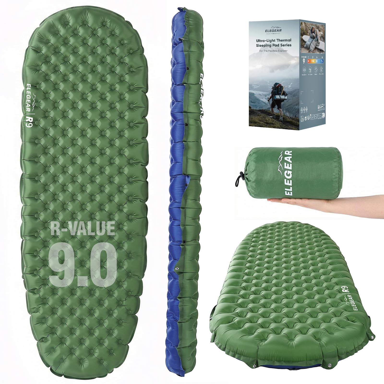 Amazon.com : Elegear CumbreX™ Sleeping Pad for Camping with 9 R